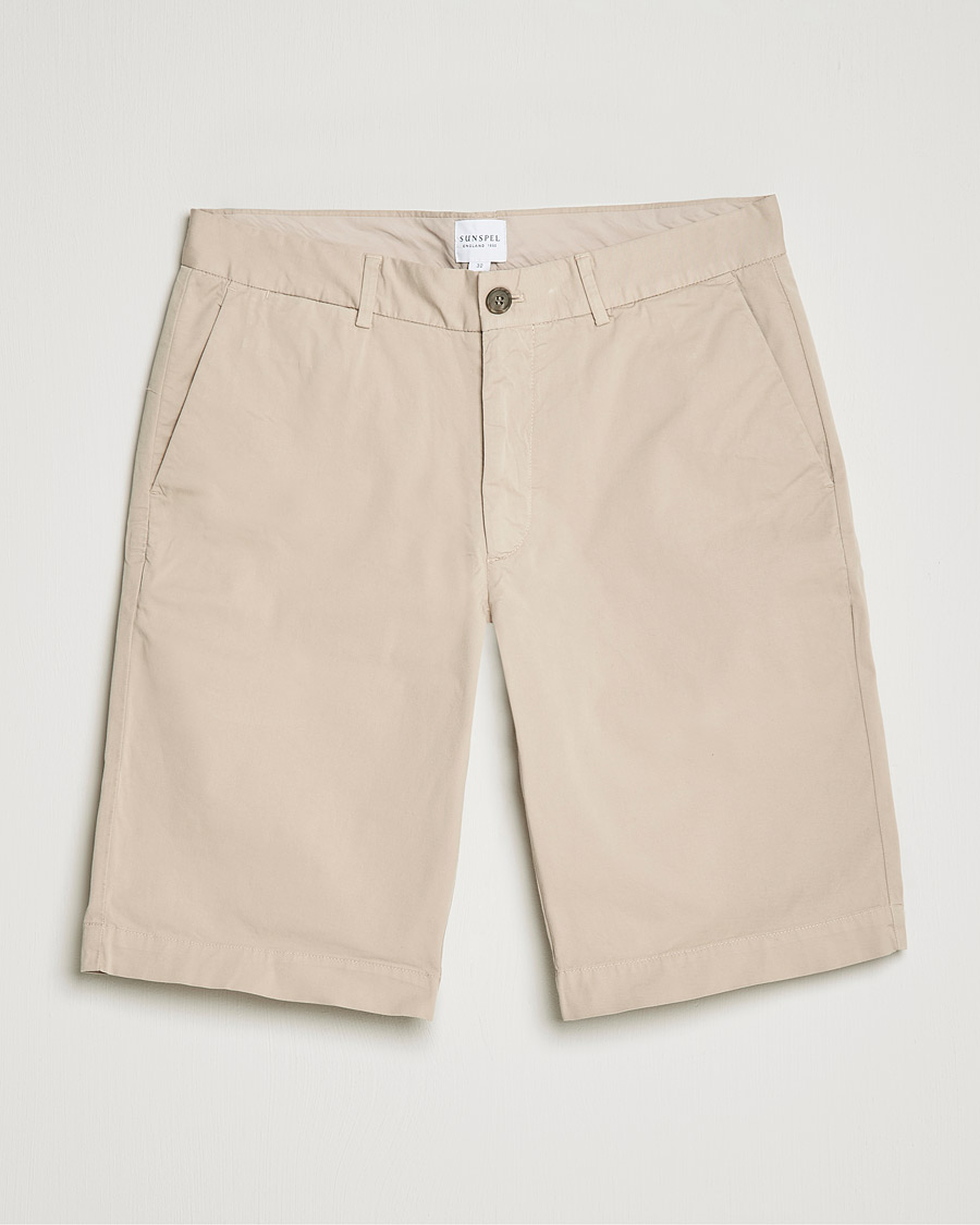 Herr | Shorts | Sunspel | Cotton Chino Shorts Light Stone