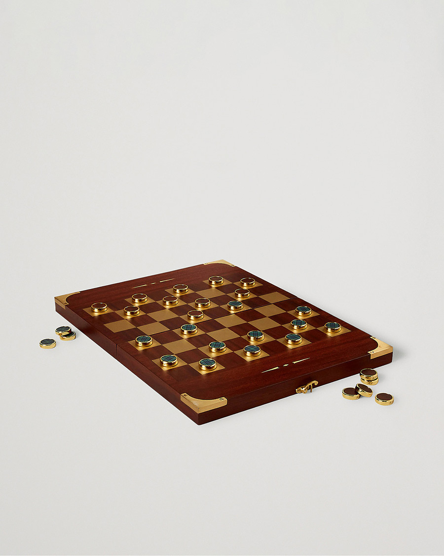 Herr | Ralph Lauren Home Parkwood Wooden Backgammon Set Mahogony/Brass | Ralph Lauren Home | Parkwood Wooden Backgammon Set Mahogony/Brass