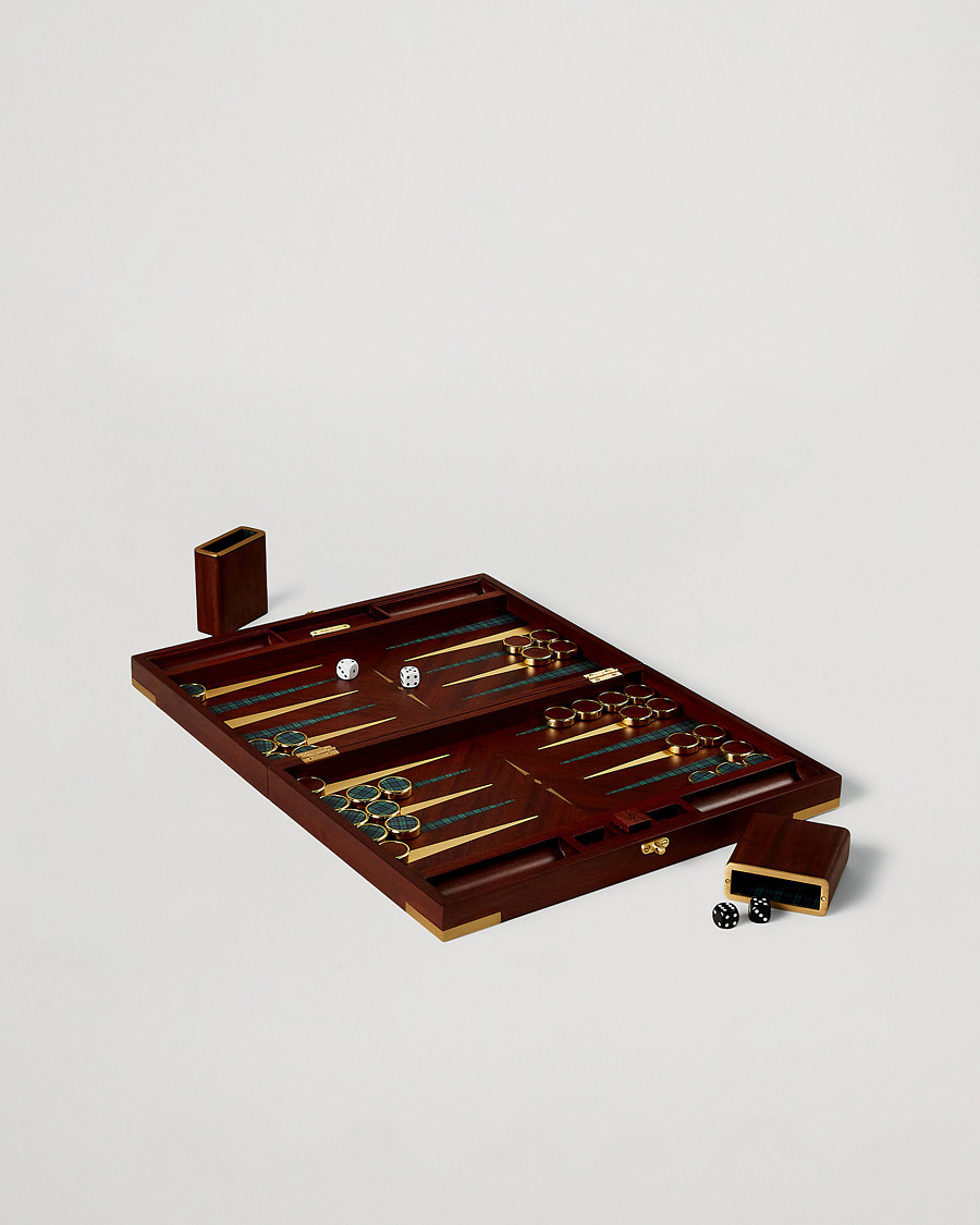 Herr | Ralph Lauren Home Parkwood Wooden Backgammon Set Mahogony/Brass | Ralph Lauren Home | Parkwood Wooden Backgammon Set Mahogony/Brass
