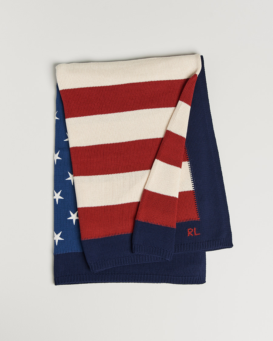 Herr | Ralph Lauren Home RL Flag 54x72 Cotton Throw Navy | Ralph Lauren Home | RL Flag 54x72 Cotton Throw Navy