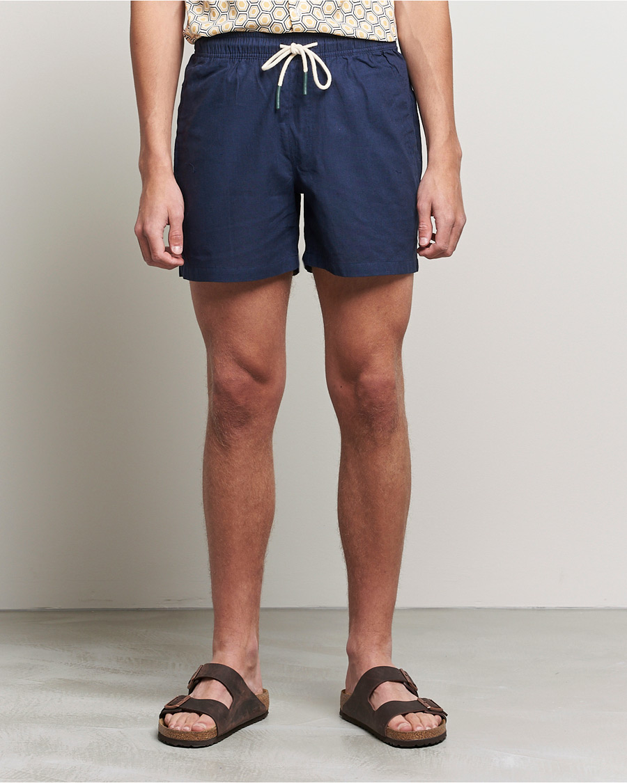 Herr | Shorts | OAS | Linen Shorts Navy