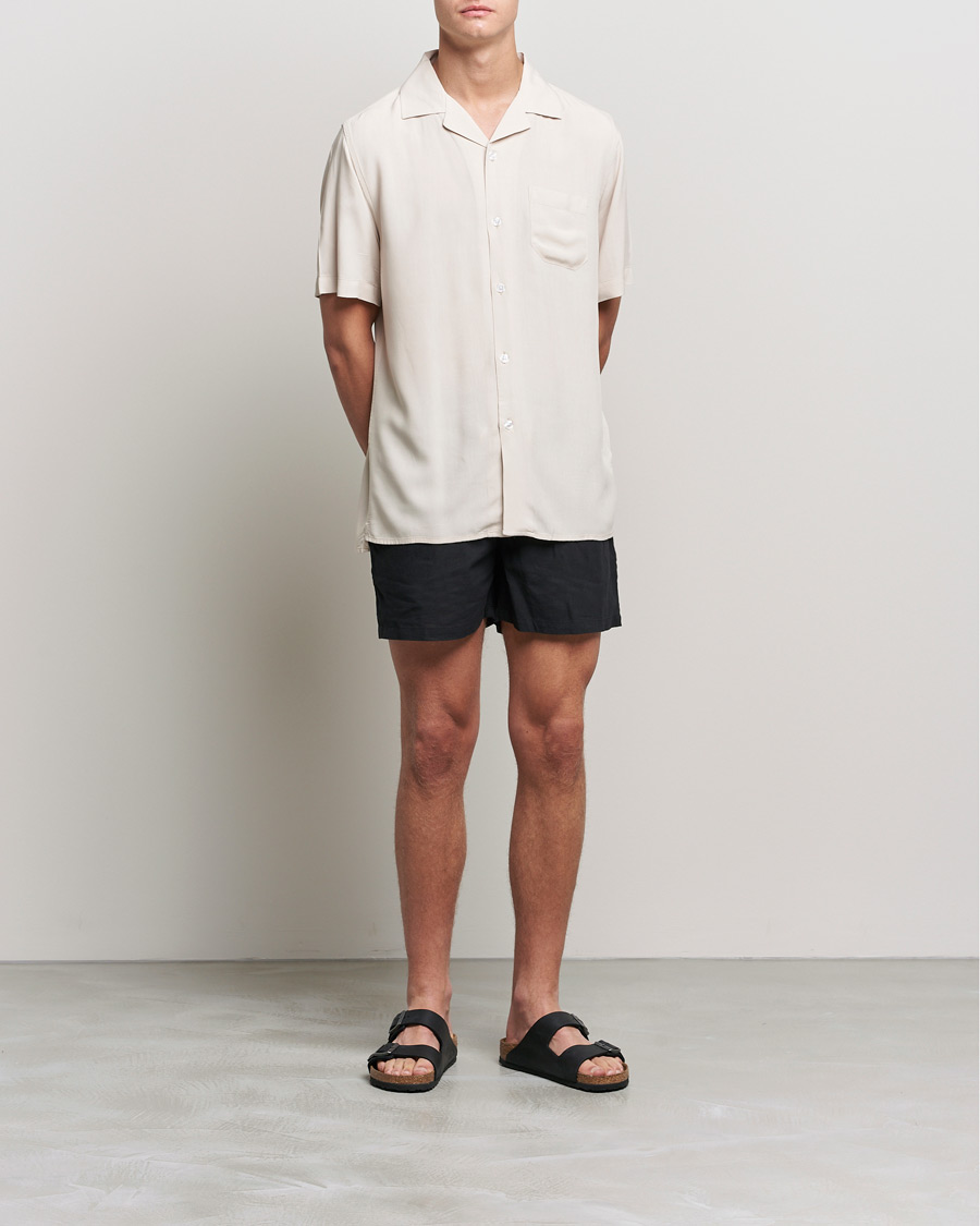 Herr | Shorts | OAS | Linen Shorts Black