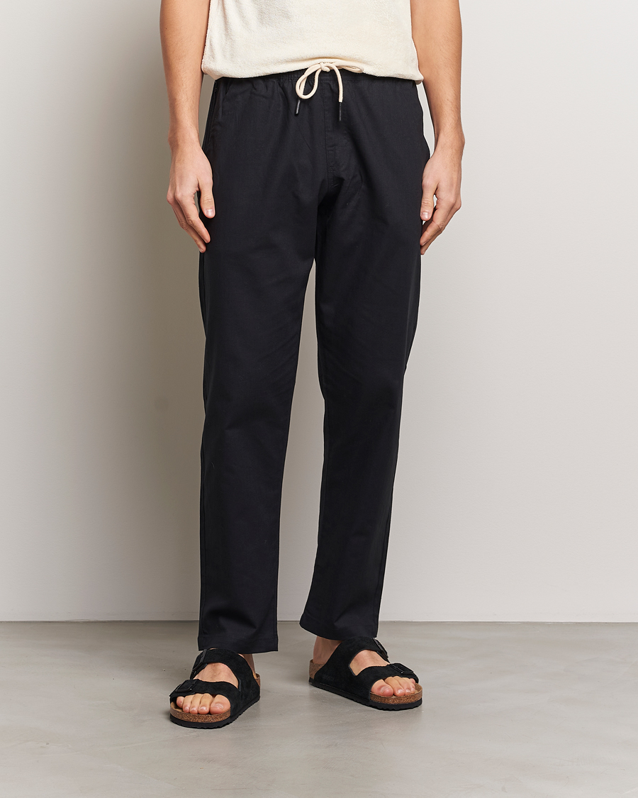 Herr | Kläder | OAS | Linen Long Pants Black