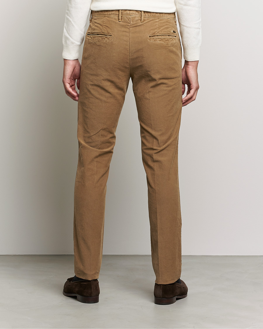Herr | Byxor | Incotex | Slim Fit Garment Dyed Slacks Brown
