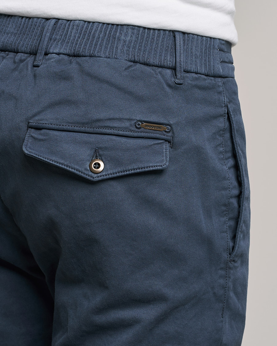Herr | Byxor | Incotex | Slim Fit Satin Drawstring Joggers Navy