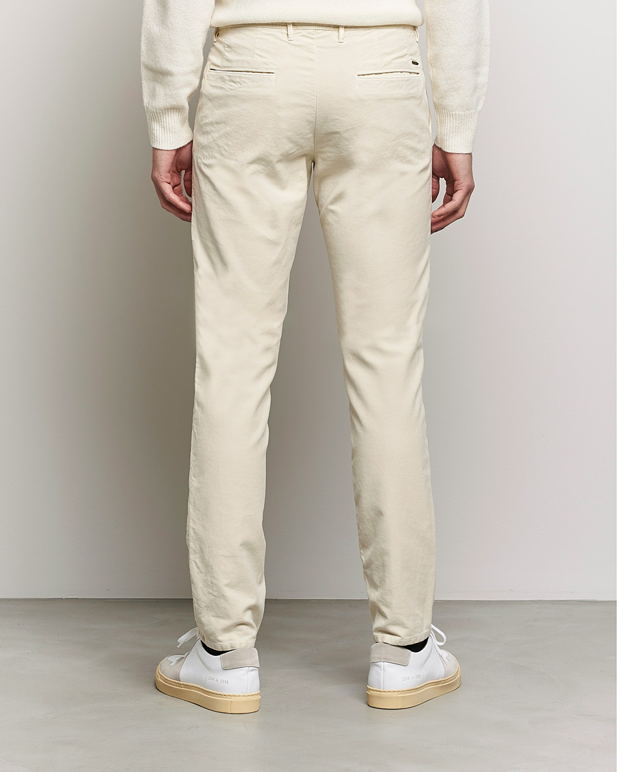 Herr | Byxor | Incotex | Slim Fit Vintage Moleskine Slacks Light Beige