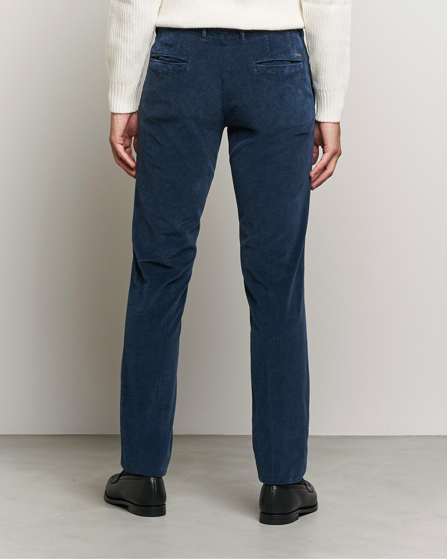 Herr | Byxor | Incotex | Slim Fit Leisure Cord Slacks Dark Blue