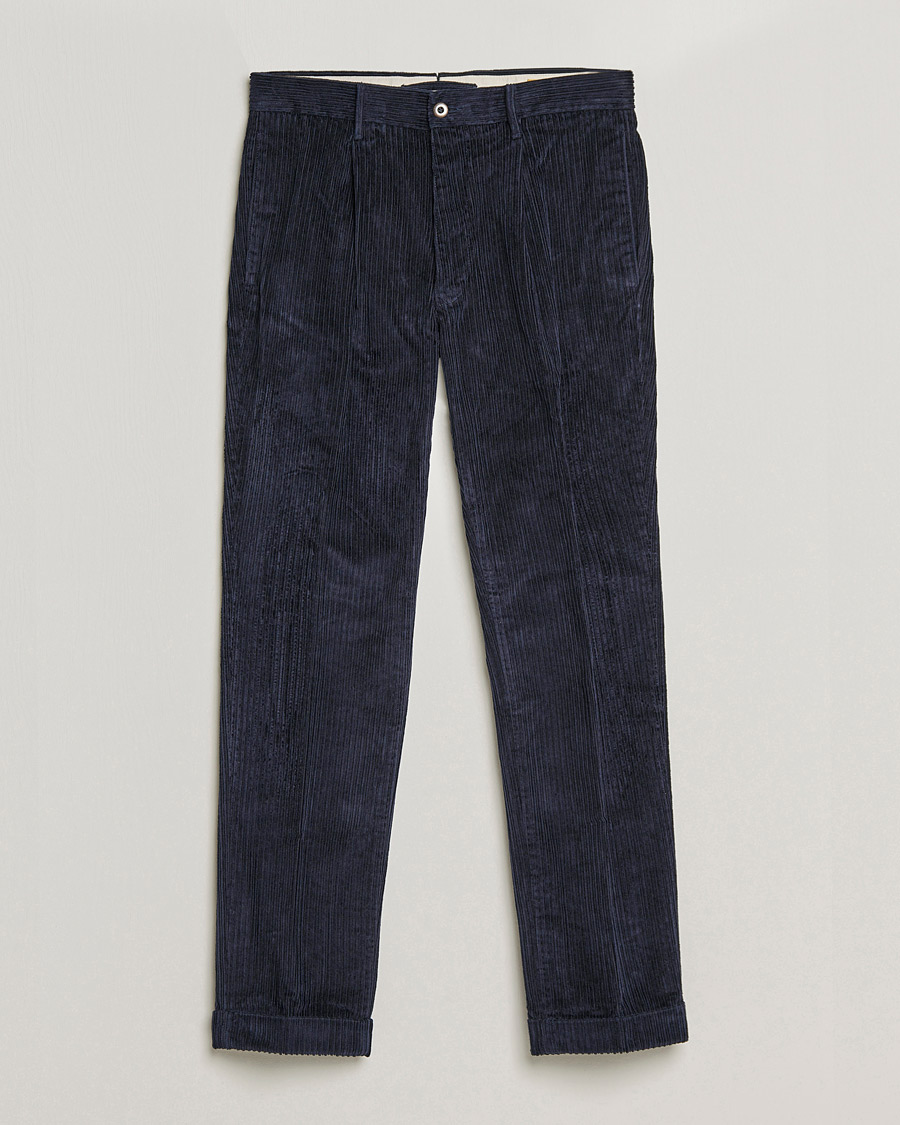 Herr | Byxor | Incotex | Regular Fit Heavy Cord Slacks Navy