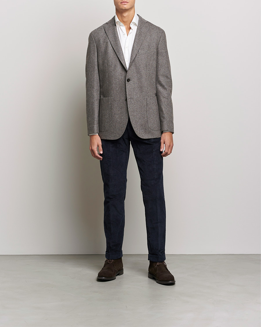 Herr | Byxor | Incotex | Regular Fit Heavy Cord Slacks Navy