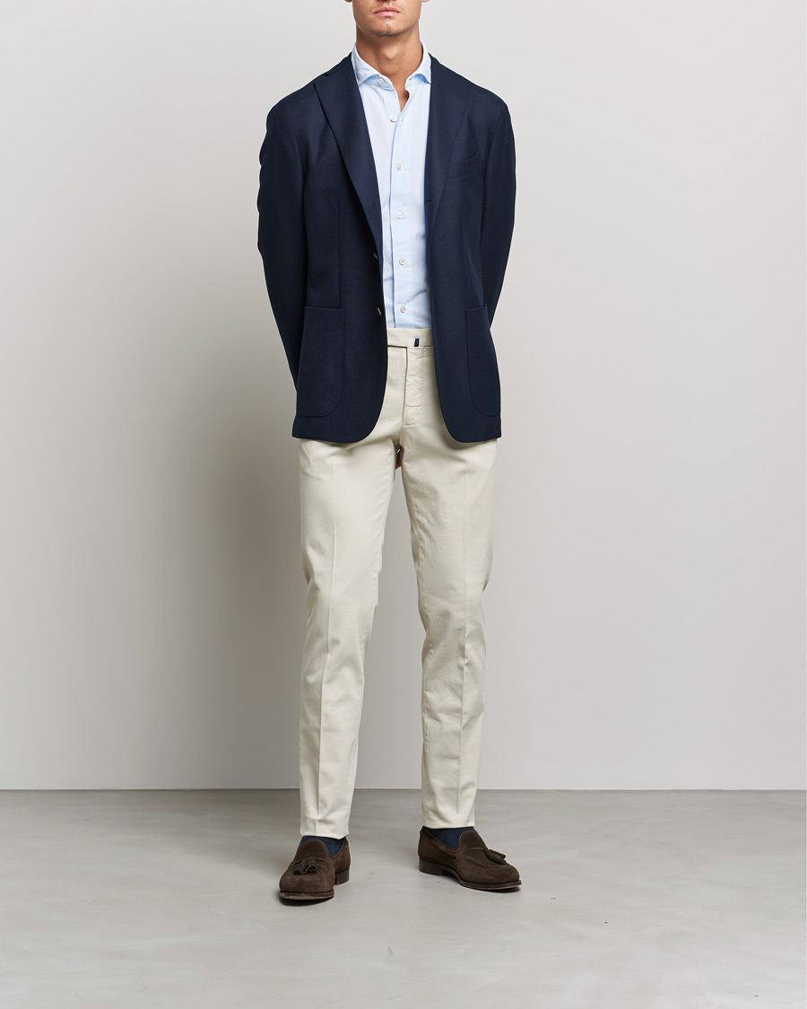 Herr | Byxor | Incotex | Slim Fit Cotton Stretch Chinos Light Beige