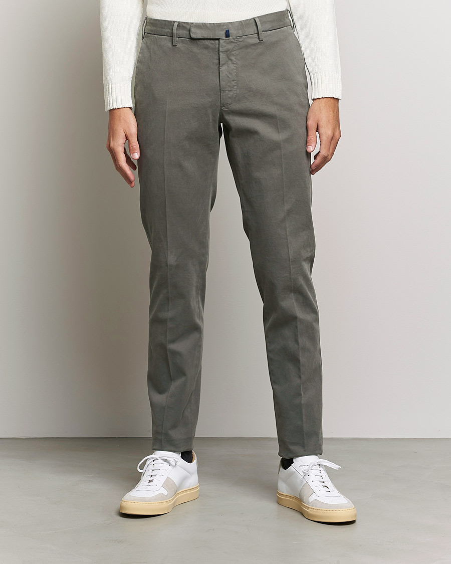 Herr | Byxor | Incotex | Slim Fit Cotton Stretch Chinos Grey