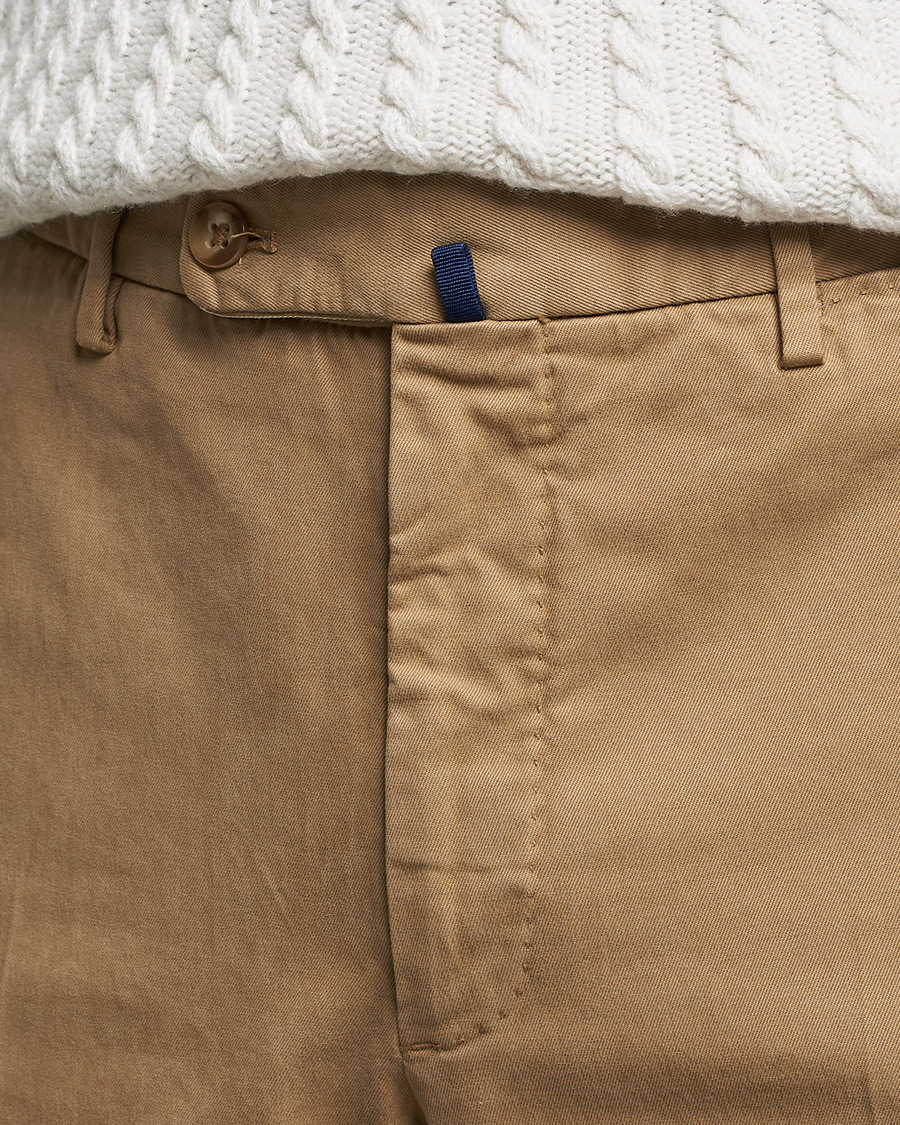Herr | Byxor | Incotex | Regular Fit Cotton Stretch Chinos Beige