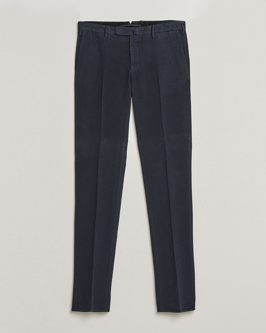 Herr | Byxor | Incotex | Slim Fit Luxury Moleskine Trousers Navy