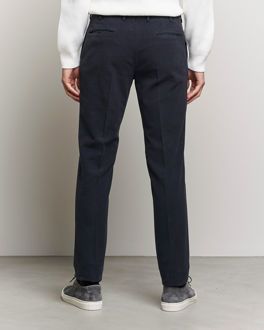 Herr | Byxor | Incotex | Slim Fit Luxury Moleskine Trousers Navy