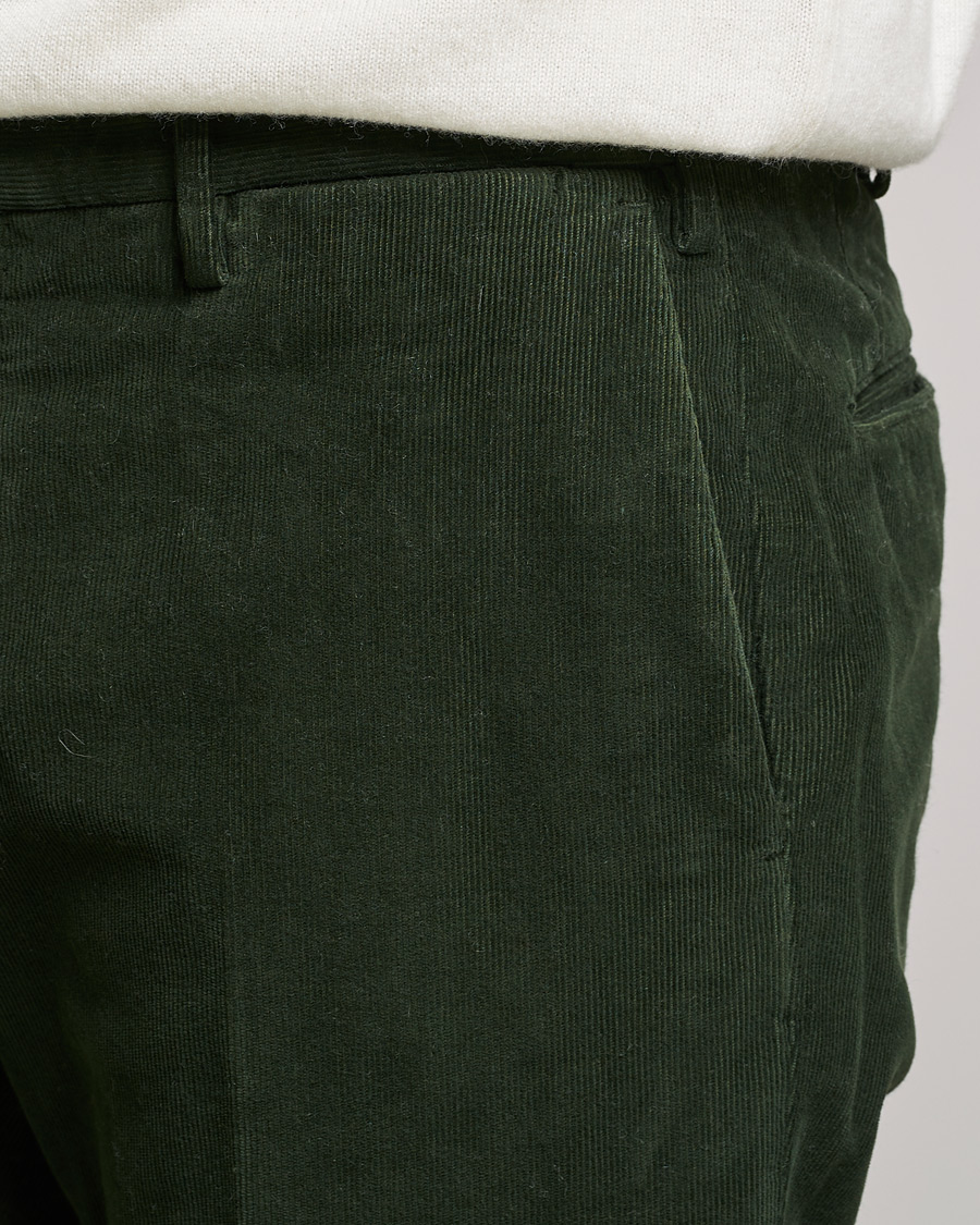 Herr | Byxor | Incotex | Slim Fit Soft Corduroy Trousers Forest Green
