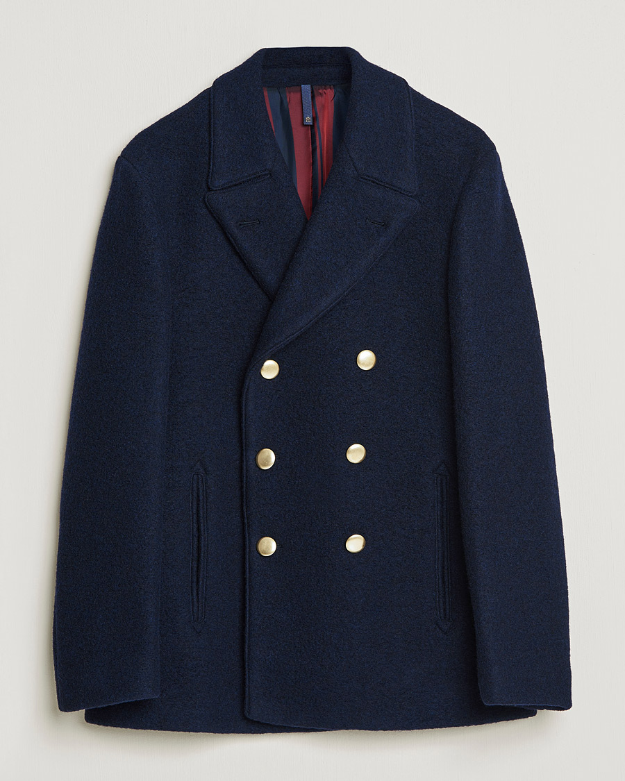 Herr | Jackor | Slowear | Wool Peacoat Navy