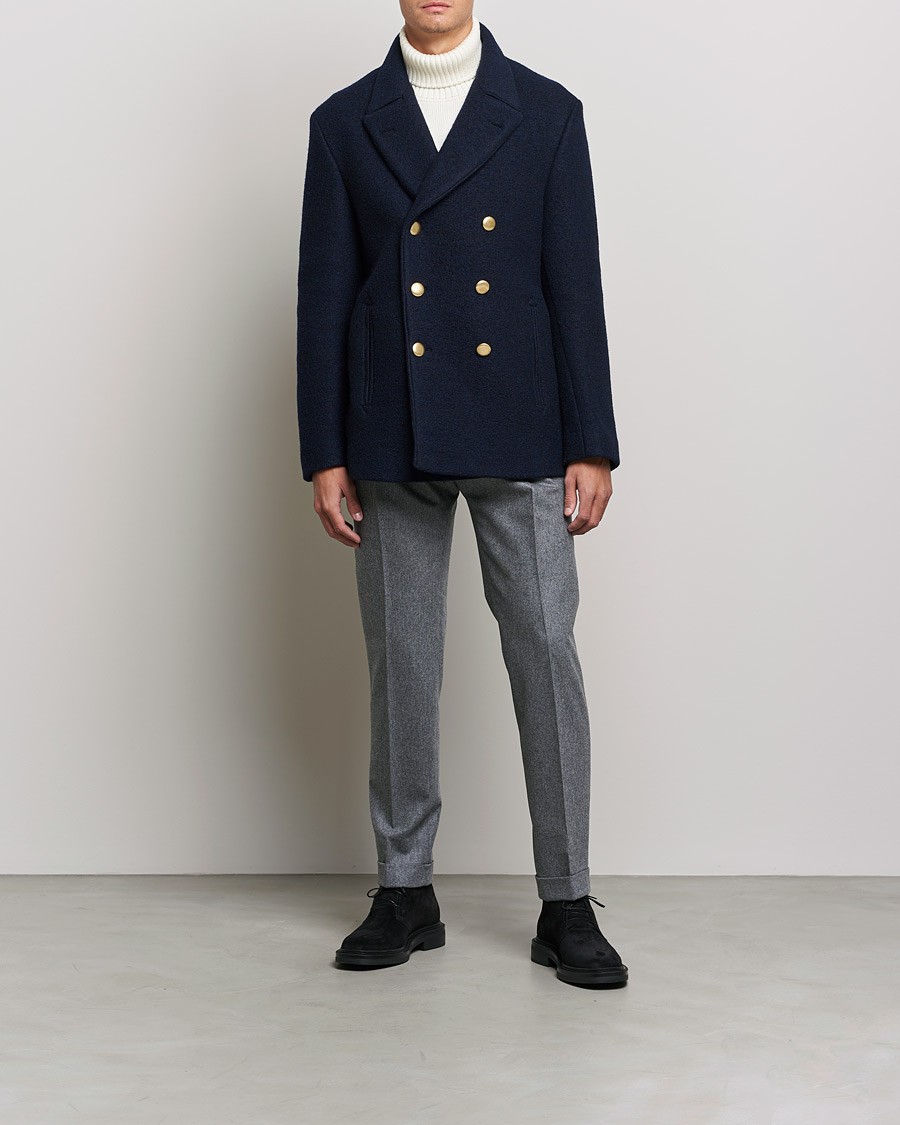 Herr | Jackor | Slowear | Wool Peacoat Navy