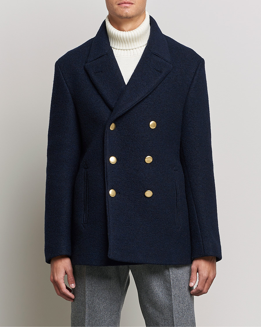 Herr | Jackor | Slowear | Wool Peacoat Navy
