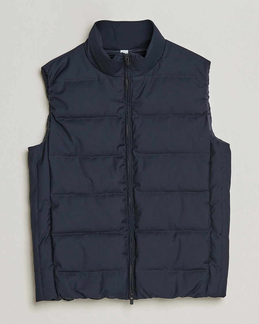 Herr | Jackor | Slowear | Tekno Sartorial Wool Down Vest Navy