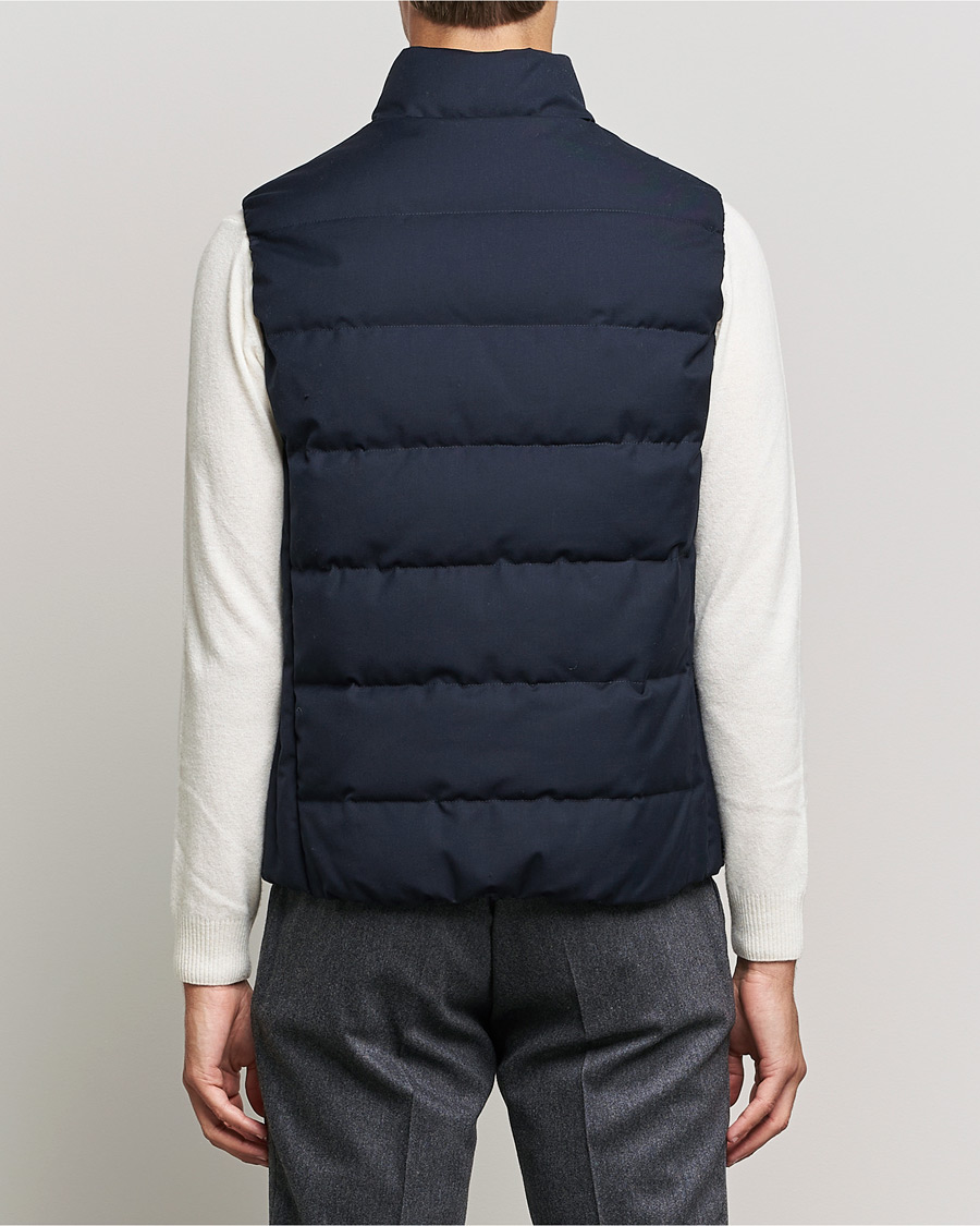 Herr | Jackor | Slowear | Tekno Sartorial Wool Down Vest Navy