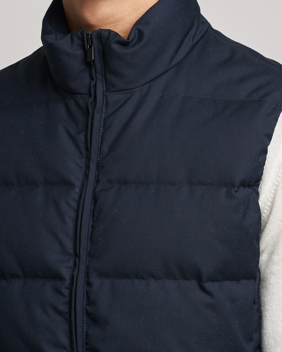 Herr | Jackor | Slowear | Tekno Sartorial Wool Down Vest Navy
