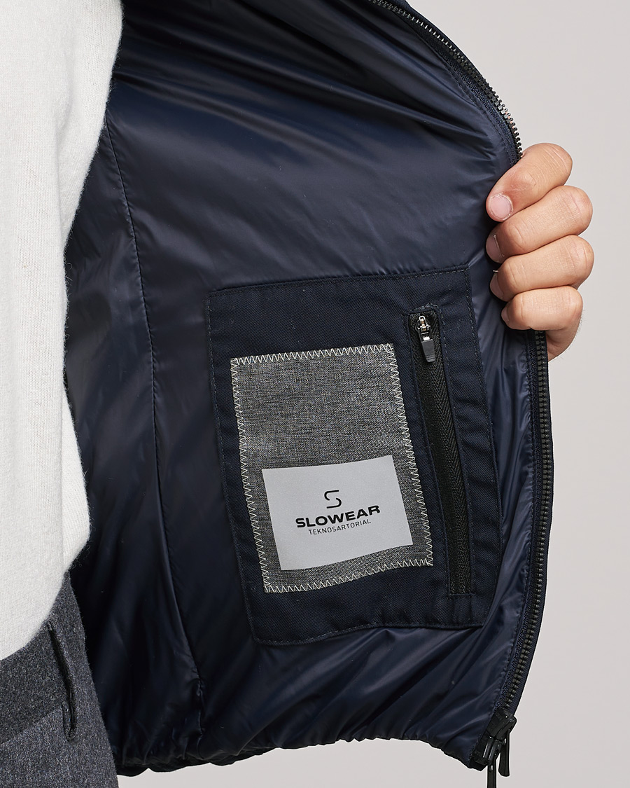 Herr | Jackor | Slowear | Tekno Sartorial Wool Down Vest Navy