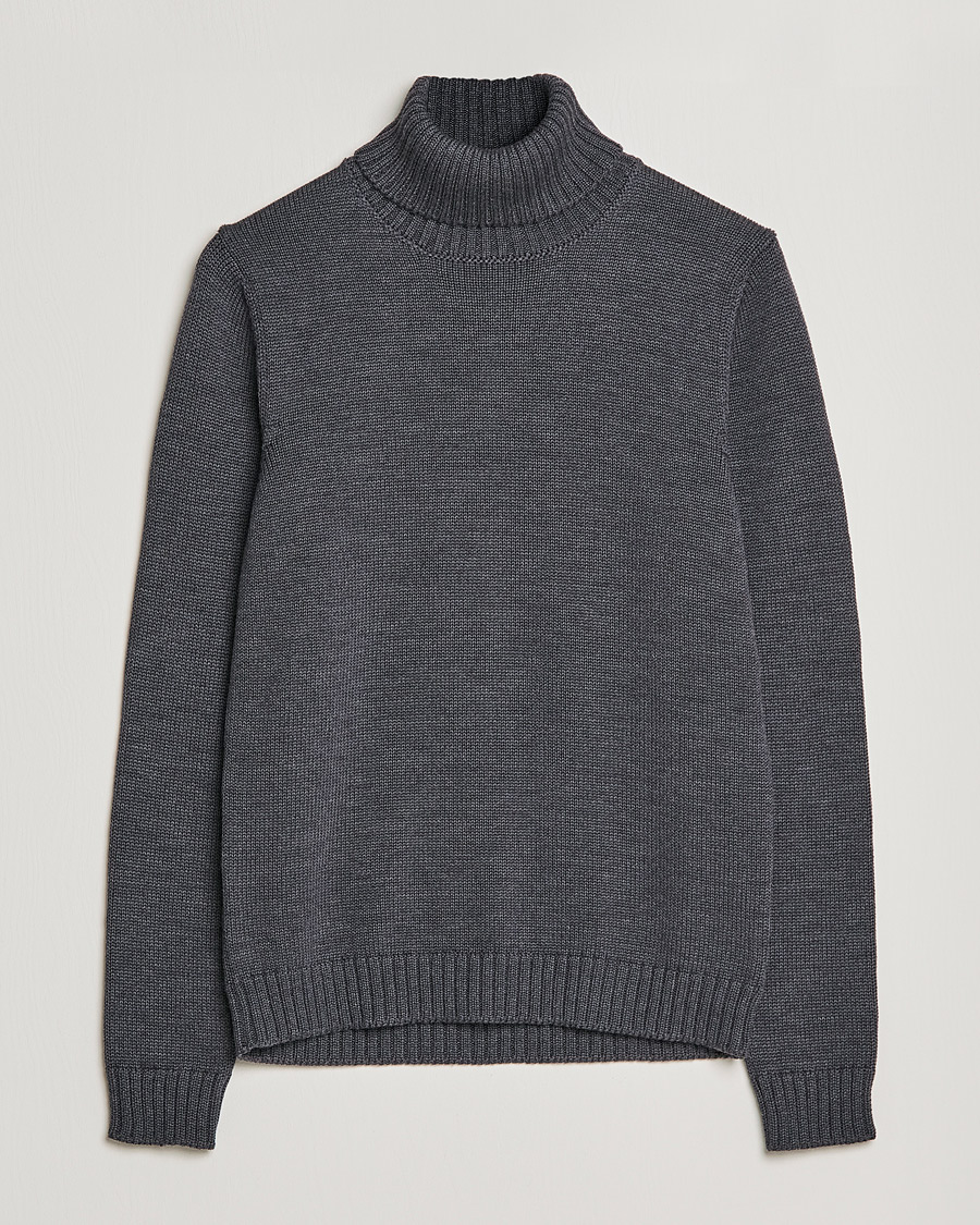 Herr | Tröjor | Zanone | Virgin Merino Wool Rollneck Grey Melange