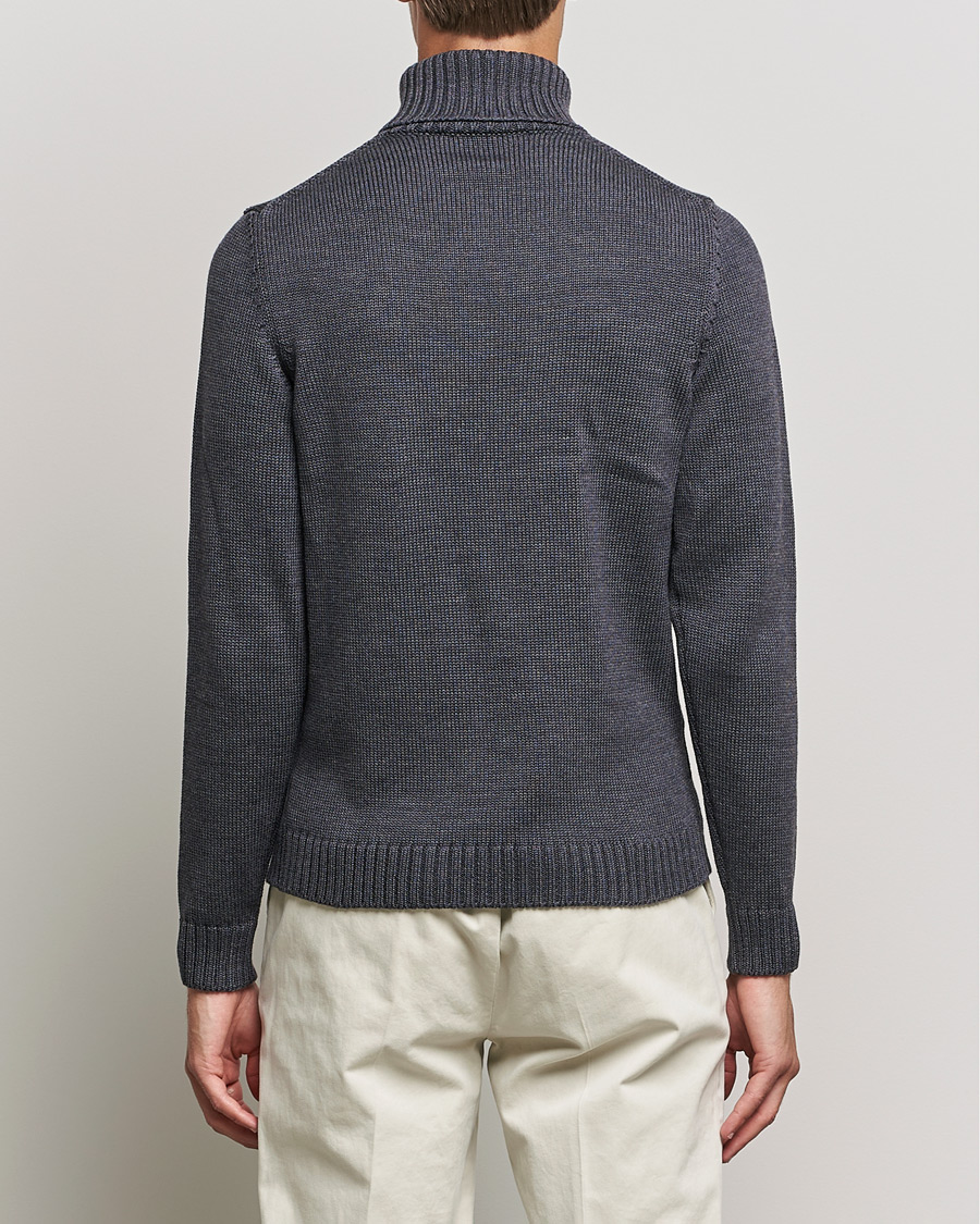 Herr | Tröjor | Zanone | Virgin Merino Wool Rollneck Grey Melange