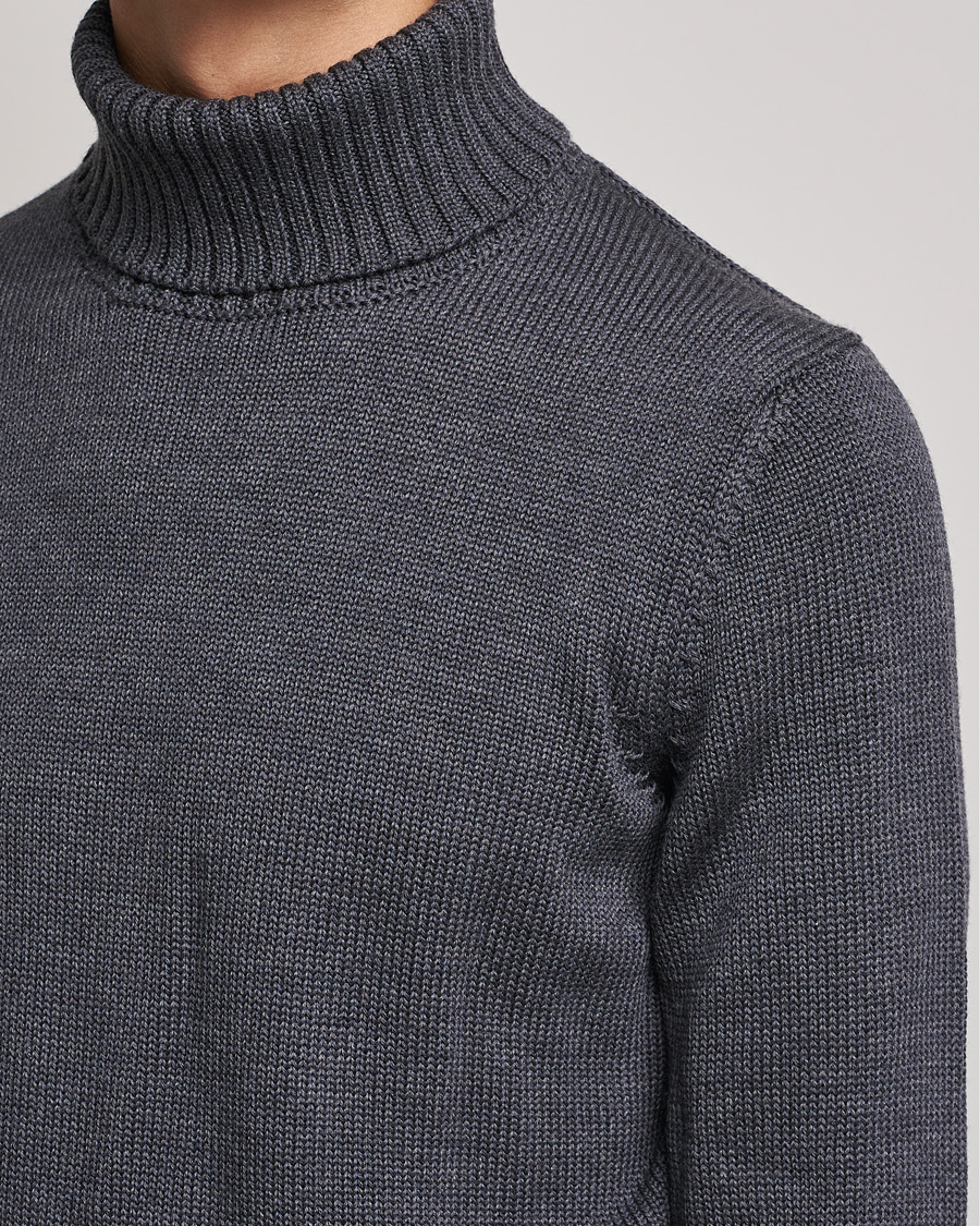 Herr | Tröjor | Zanone | Virgin Merino Wool Rollneck Grey Melange