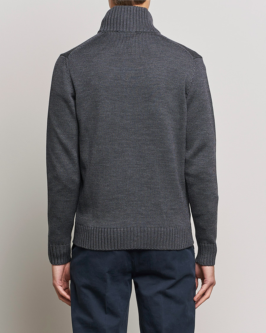 Herr | Tröjor | Zanone | Virgin Merino Wool Chioto Cardigan Grey Melange