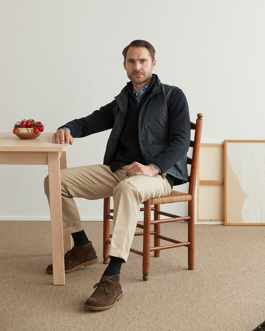 Herr | Tröjor | Zanone | Virgin Merino Wool Zip Cardigan Navy