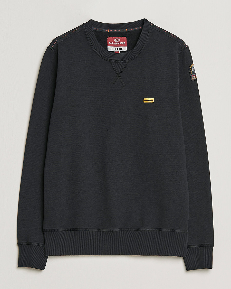 Herr | Tröjor | Parajumpers | Basic Cotton Fleece Sweatshirt Black