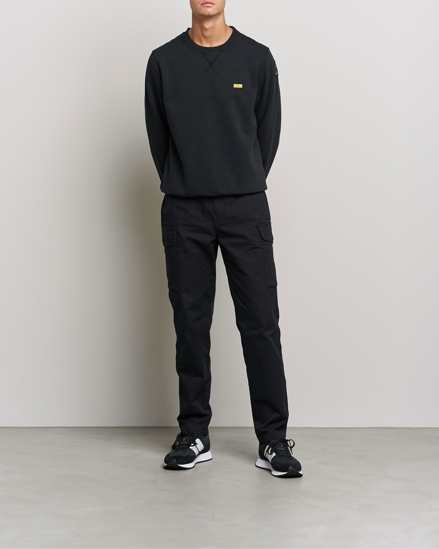 Herr | Tröjor | Parajumpers | Basic Cotton Fleece Sweatshirt Black