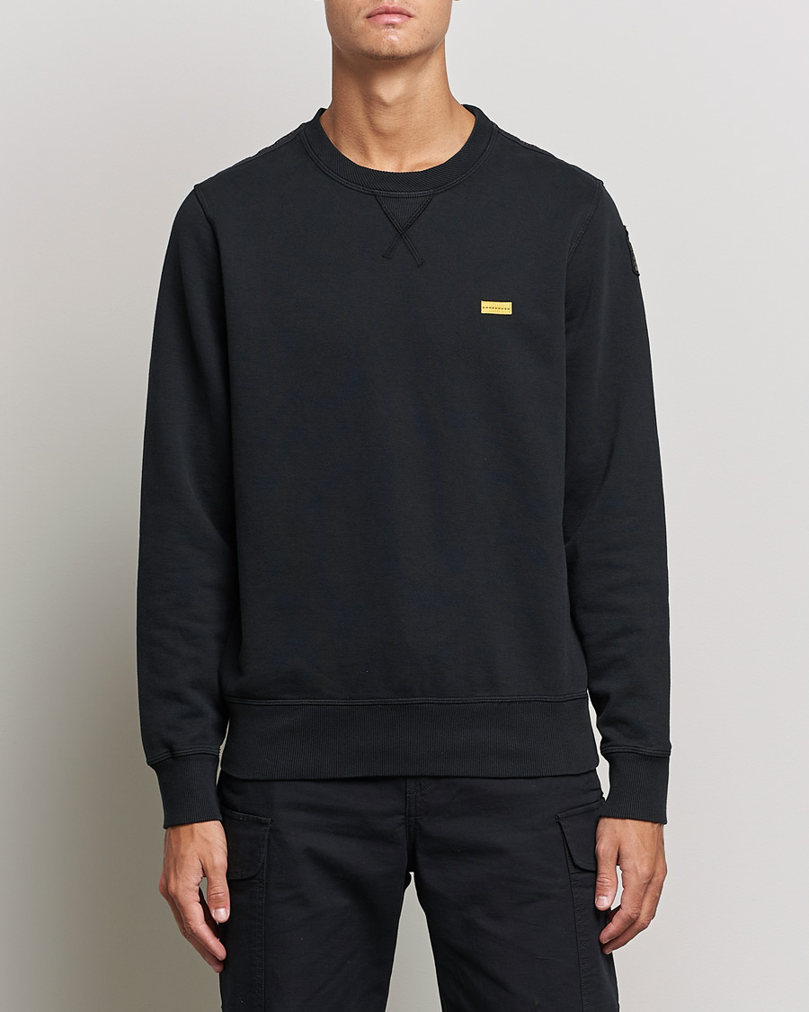Herr | Tröjor | Parajumpers | Basic Cotton Fleece Sweatshirt Black