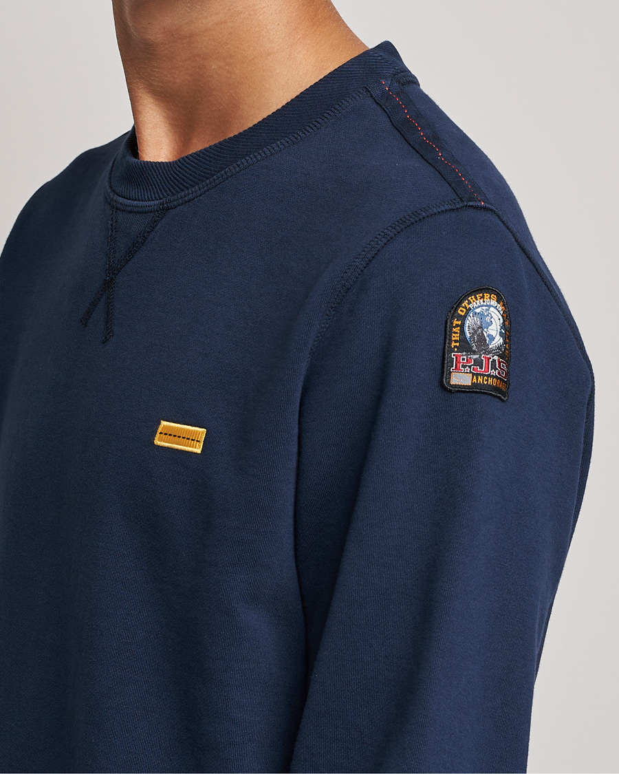 Herr | Tröjor | Parajumpers | Basic Cotton Fleece Sweatshirt Navy