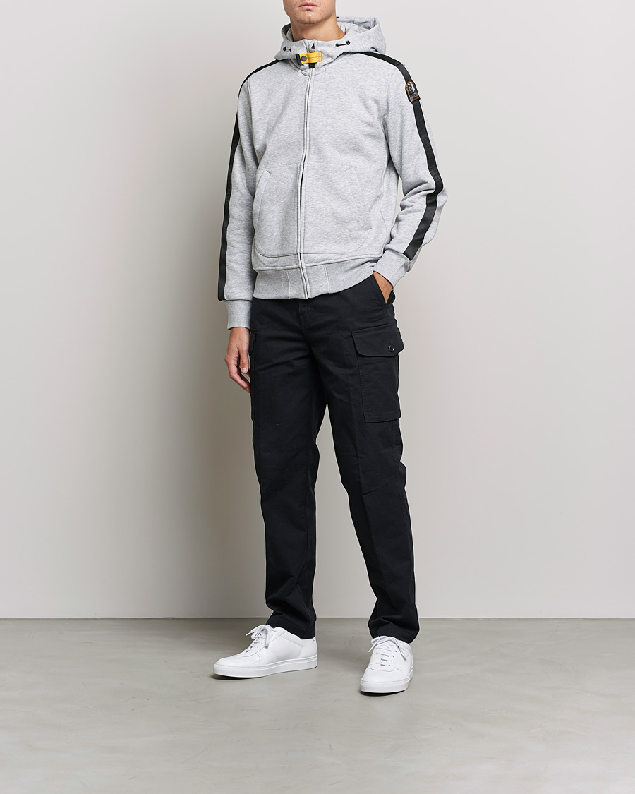 Herr | Tröjor | Parajumpers | Aldrin Full-Zip Hoodie Steel Melange