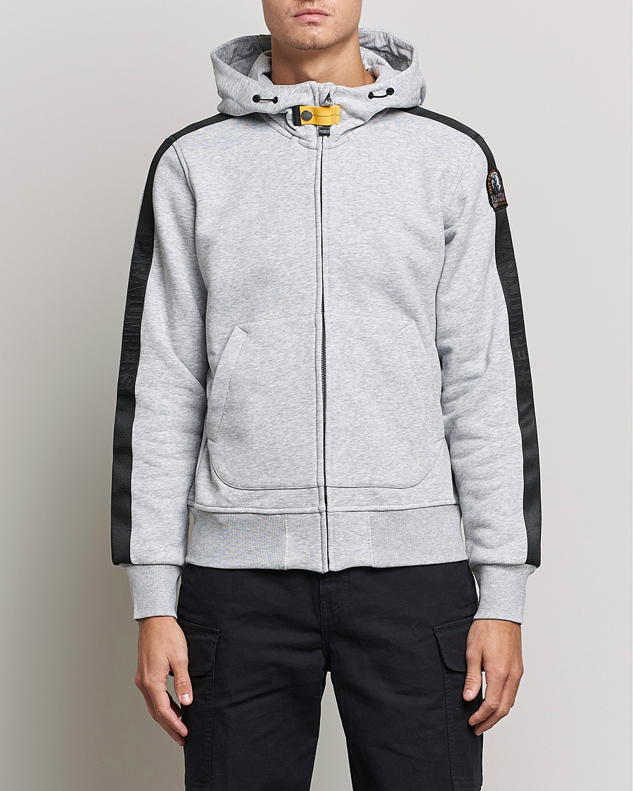 Herr | Tröjor | Parajumpers | Aldrin Full-Zip Hoodie Steel Melange