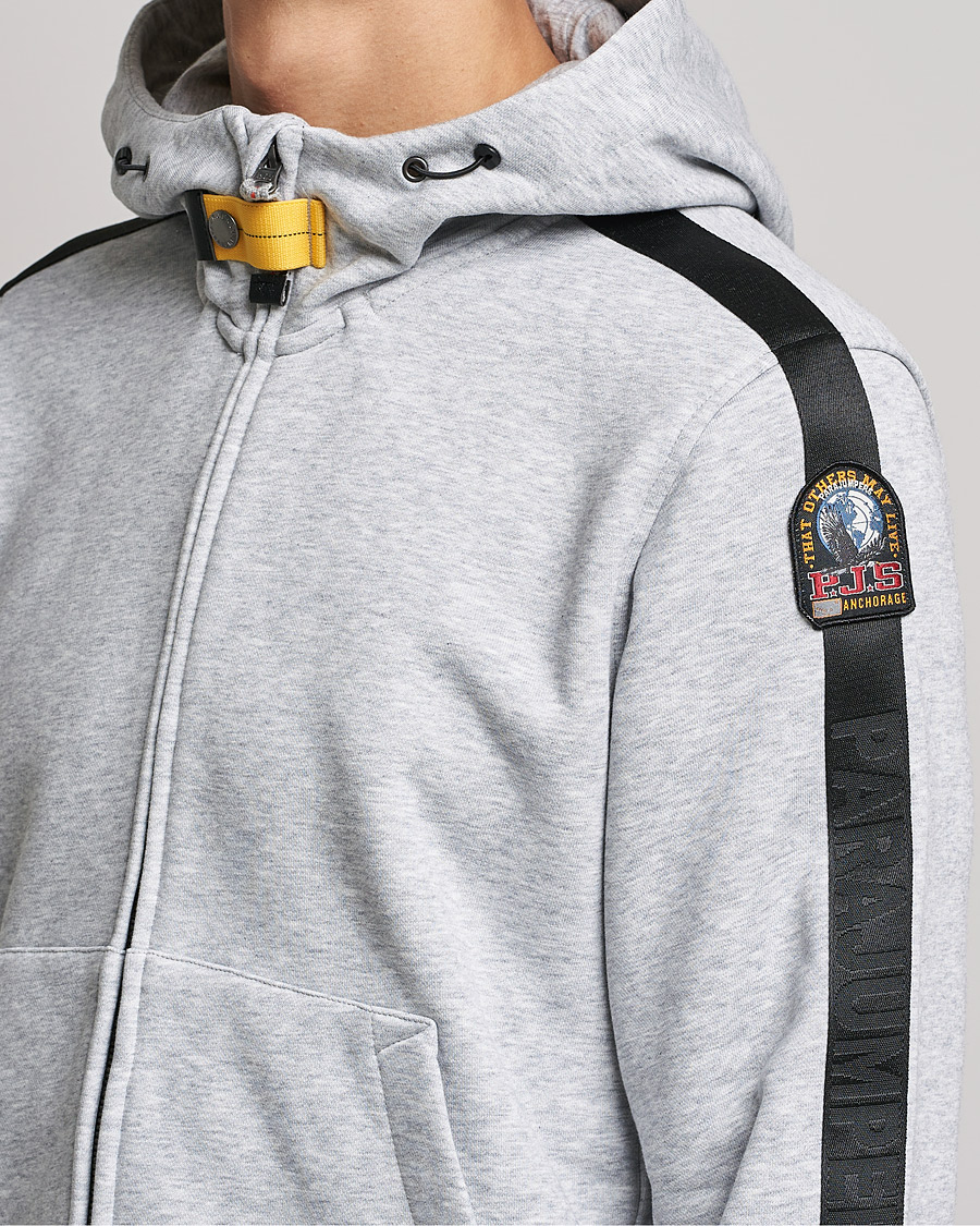 Herr | Tröjor | Parajumpers | Aldrin Full-Zip Hoodie Steel Melange