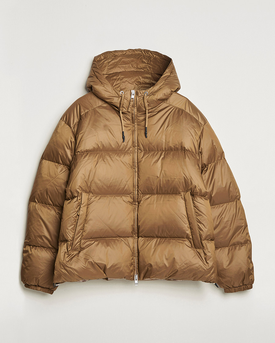 Herr | Jackor | GANT | Shiny Puffer Hooded Jacket Toffee Beige