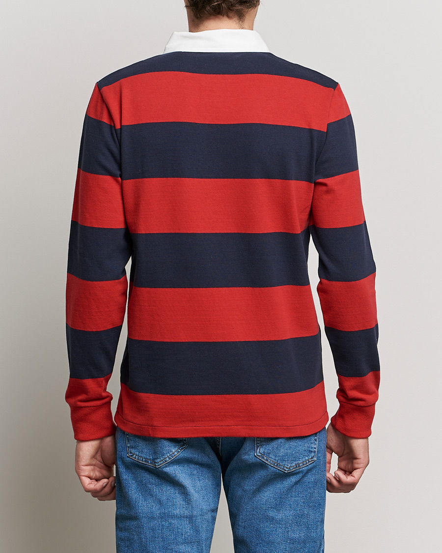 Herr | Tröjor | GANT | Original Barstripe Heavy Rugger Ruby Red