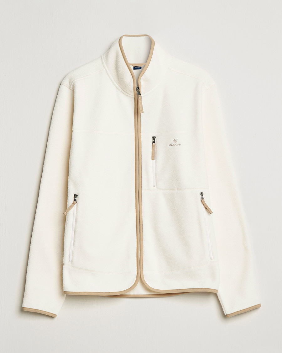 Herr | Tröjor | GANT | Sherpa Fleece Full Zip Cream