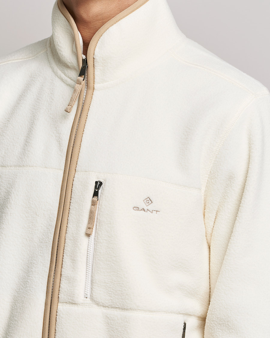 Herr | Tröjor | GANT | Sherpa Fleece Full Zip Cream
