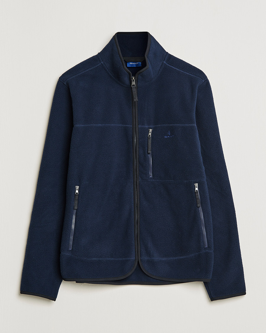 Herr | Tröjor | GANT | Sherpa Fleece Full Zip Evening Blue