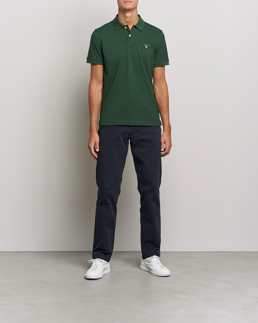 Herr | Pikéer | GANT | The Original Polo Storm Green