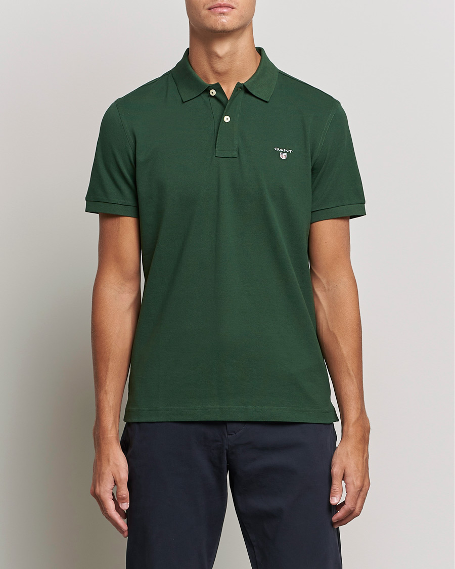 Herr | Pikéer | GANT | The Original Polo Storm Green