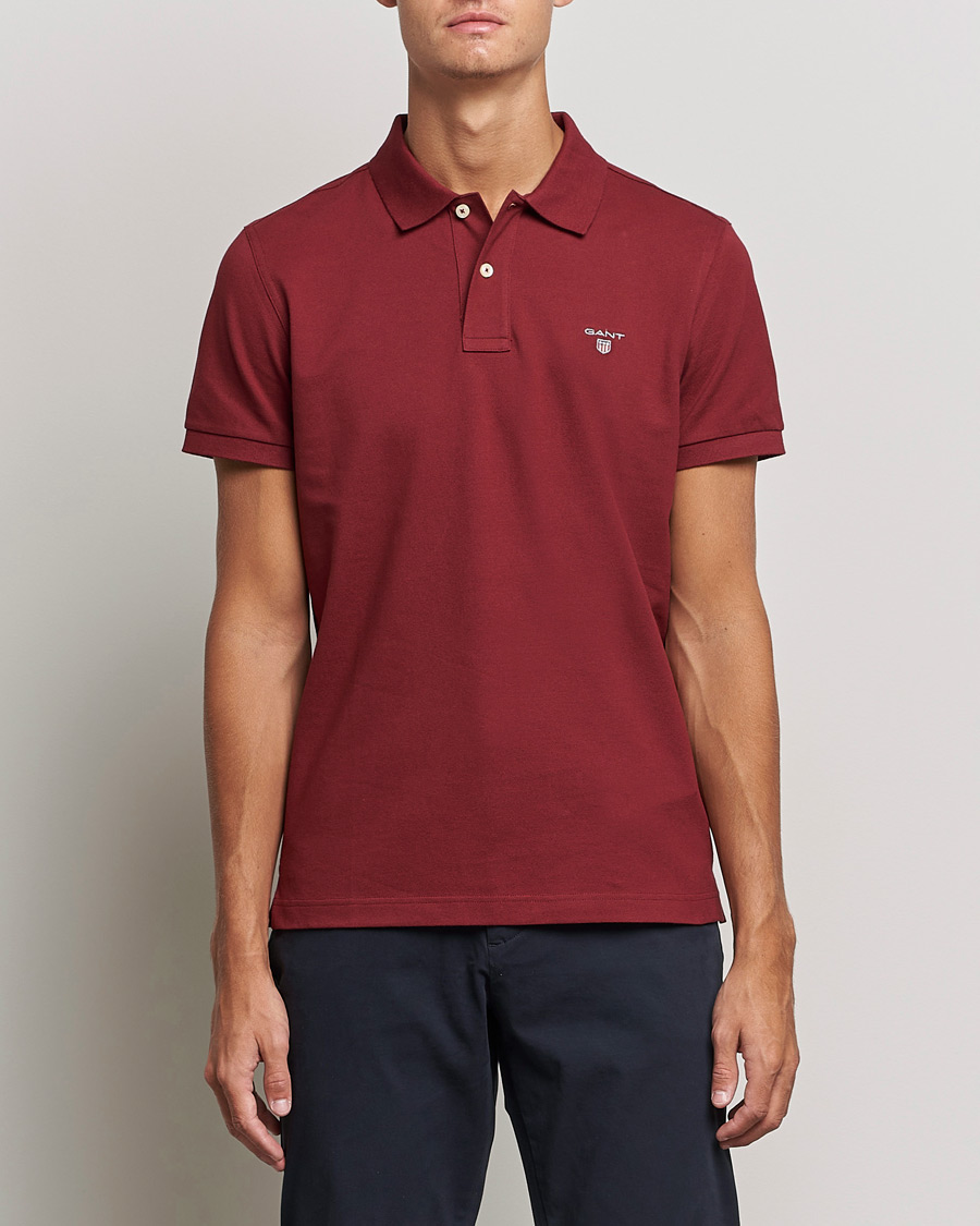 Herr | Preppy Authentic | GANT | The Original Polo Plumped Red
