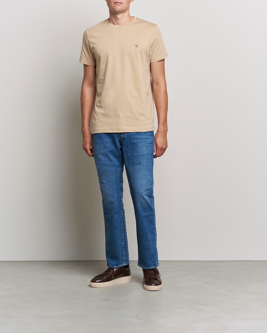 Herr | T-Shirts | GANT | The Original T-shirt Hazelwood Beige