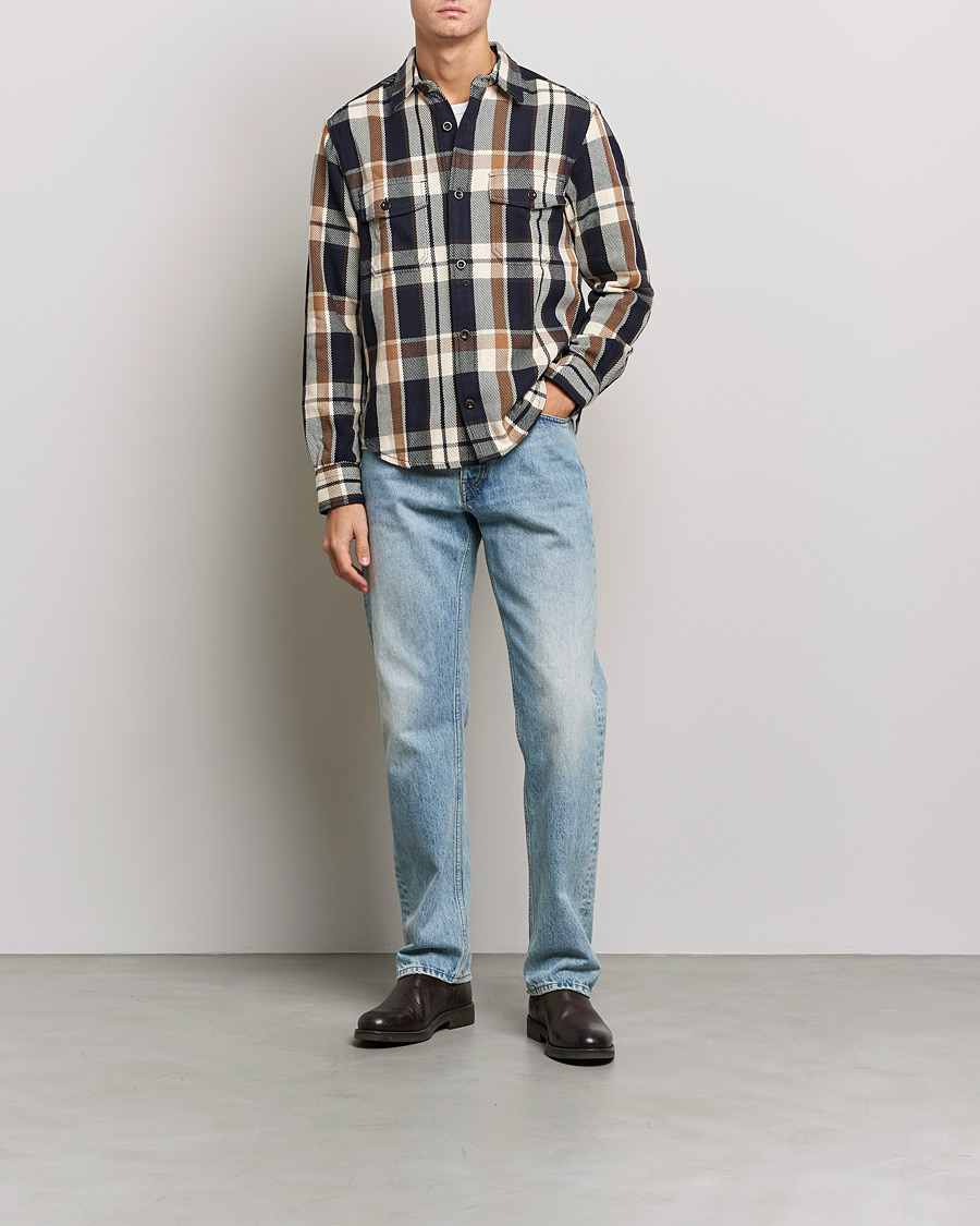 Herr | Skjortor | GANT | Checked Overshirt Vintage Cream