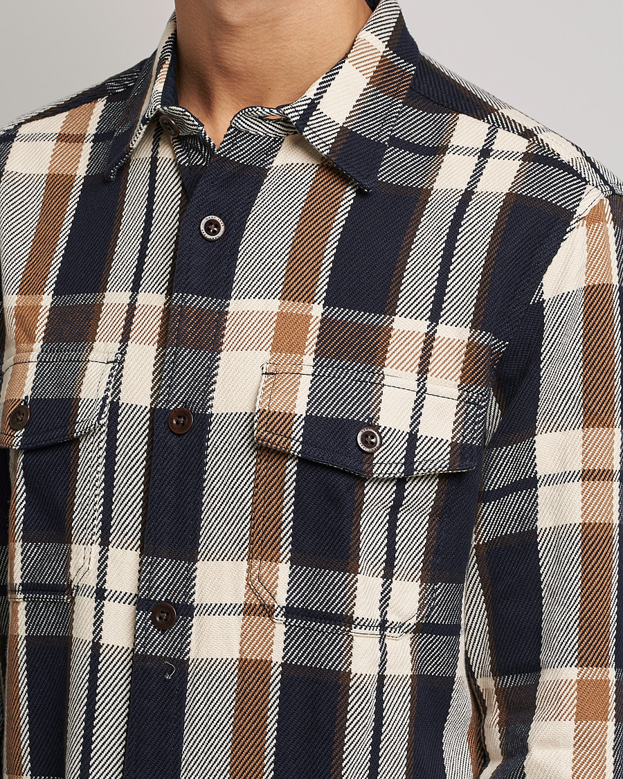 Herr | Skjortor | GANT | Checked Overshirt Vintage Cream