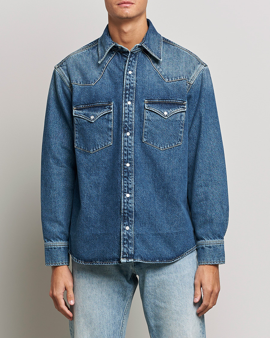 Herr | Skjortor | GANT | Western Denim Shirt Vintageg Blue